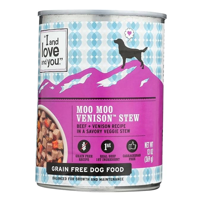 I Love You Dog Food Can Venison, 13 oz