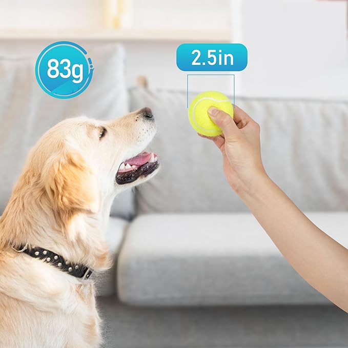 PrimePets Toys for Dogs, 2.5 Inch Dog Toys, Interactive Pet Dog Toy Balls for Medium, Large Dogs,Tennis Balls for Dogs