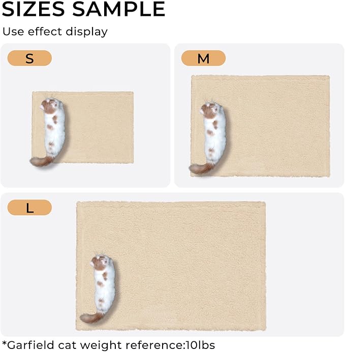 Luciphia Premium Fleece Dog Puppy Blanket Soft Pet Sherpa Calming Cat Blanket Throw for Small Medium Dog Cat(Beige,57x40 inches)