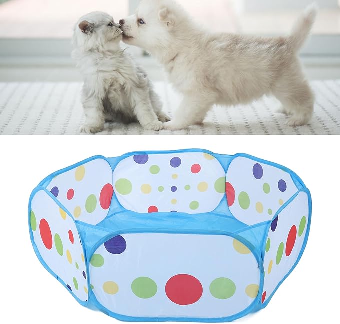 Portable Pet Playpen, Foldable Dog Playpen Pet Exercise Pen Tents Puppy House Playground Small Animals Tent for Indoor Outdoor Kitten Puppy Hamster Camping