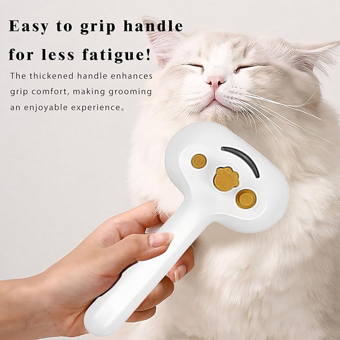 Pet Steam Brush for Dog & Cat – 3-in-1 Spray Hair Removal Comb – Steam Brush for Shedding & Grooming – Spritz Defur Comb – Includes Waterless Shampoo & Dental Wipes