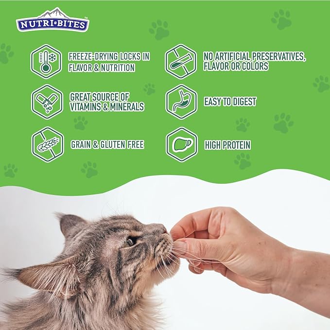 Nutri Bites Freeze Dried Beef Liver Dog & Cat Treats, 9 oz | Healthy Pet Training Treats or Food Topper | All Natural, Single Ingredient, High Protein