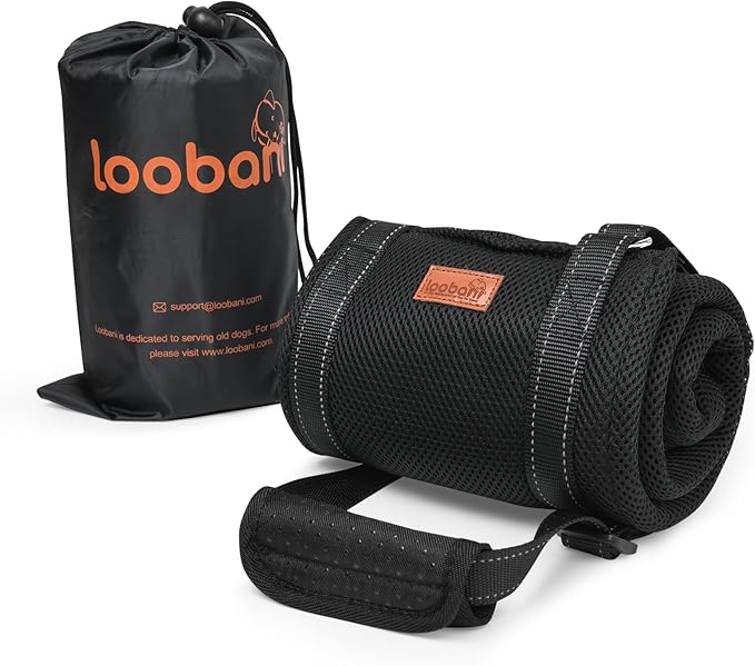 LOOBANI Dog Lift Harness | Portable Dog Sling for Large Dogs Hind Leg Support - Help Lift Back Legs for Up and Down Stairs, Canine Aid and Old K9 Cruciate Ligament Rehabilitation