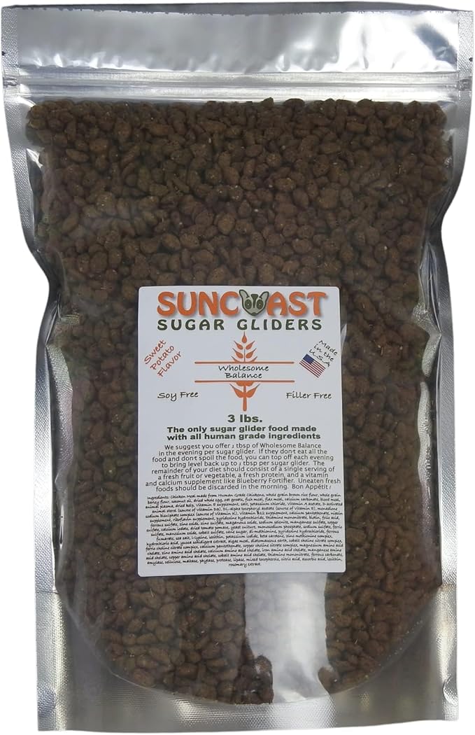 Wholesome Balance Chicken and Brown Rice Sugar Glider Food Sweet Potato Flavor (3 Pound)