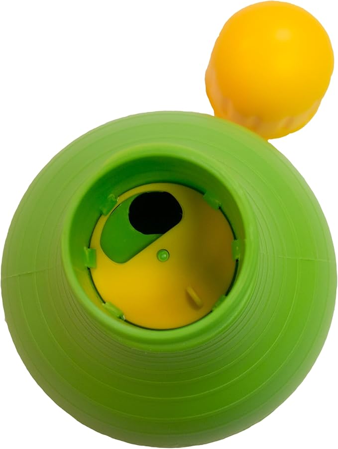 Starmark Bob-A-Lot Interactive Dog Pet Toy, Large, Yellow/Green/Purple
