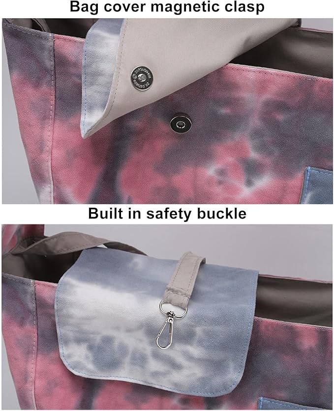 Dog and Cat Sling Carrier Little Pet Carrier Shoulder Crossbody Pet Slings for Outdoor Traveling Subway (Large)