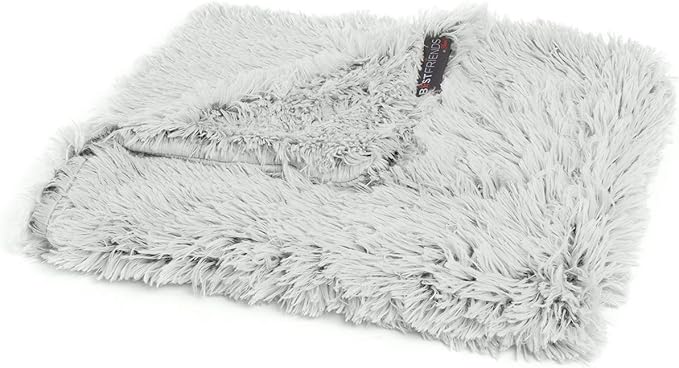 Best Friends by Sheri Calming Shag Dog Blanket, Frost Gray, 40" x 50"