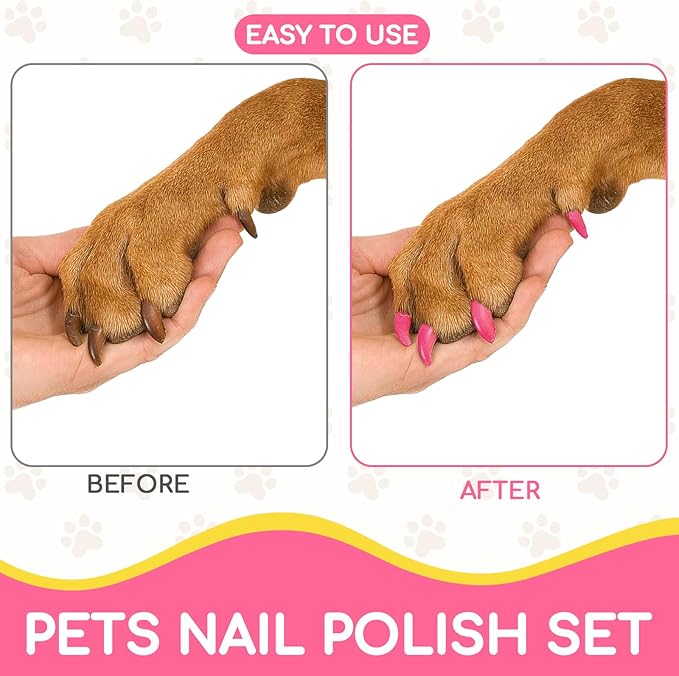 Dog Nail Polish, Dog Nail Polish Pens Quick Dry-12 Colors, Pet Nail Polish Set for Dogs, DIY Dogs Puppy Nails, Dog Safe Nail Polish Non Toxic, Odorless, Easy to Applyt