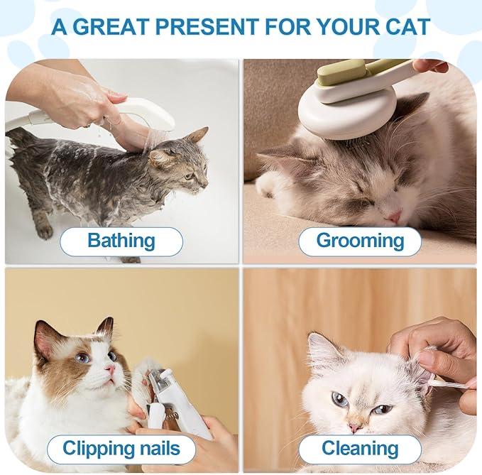 Cat Muzzle for Grooming Nail Trimming with Soft Mesh Covered, Prevent Biting Chewing(XS,Black)