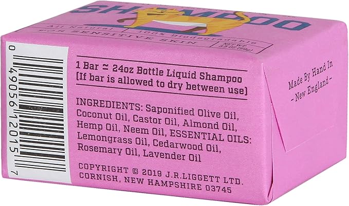 J·R·LIGGETT'S Cat Hair Shampoo Bar Great for Sensitive Skin | Relieves Dry, Itchy Skin | Hypoallergenic Formula and Biodegradable | 100% Detergent-Free, 100% Ecologically Correct, Non-GMO, 3.5 oz.