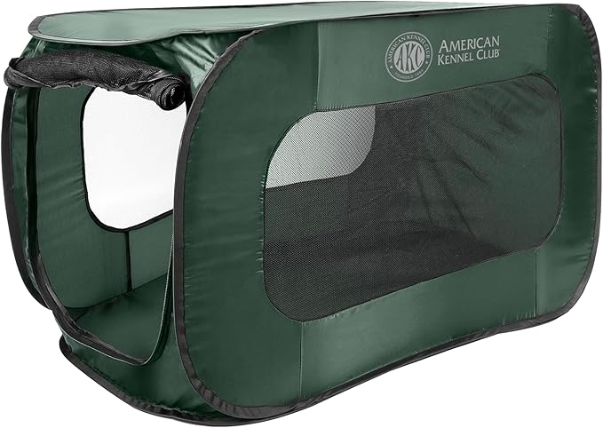 AKC 36-Inch Pop-Up Dog Kennel – Lightweight Travel Crate for Small & Medium Dogs – Foldable Indoor/Outdoor Pet Enclosure