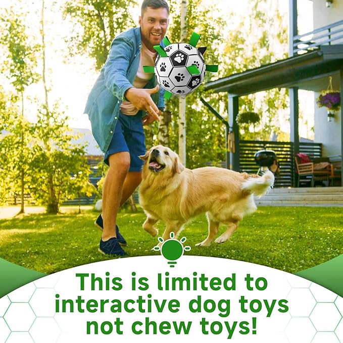 QDAN Dog Toys Soccer Ball with Straps, Interactive Dog Toys for Tug of War, Puppy Birthday Gifts, Dog Tug Toy, Dog Water Toy, Durable Dog Balls World Cup for Small & Medium Dogs(6 Inch)