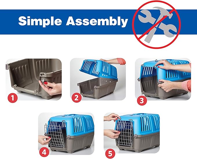 MidWest Homes for Pets Spree Travel Pet Carrier, Dog Carrier Features Easy Assembly and Not The Tedious Nut & Bolt Assembly of Competitors, Red, 24-Inch Small Dog Breeds (1424SPR) (Pack of 1)
