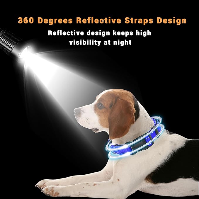 2 Pack Reflective Dog Collar with Safety Locking Buckle, Adjustable Soft Breathable Comfortable Nylon Pet Collar for Small, Medium and Large Dogs, Navyblue, XL