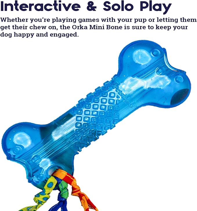 Petstages Orka Mini Bone Royal Blue Dog Chew Toy