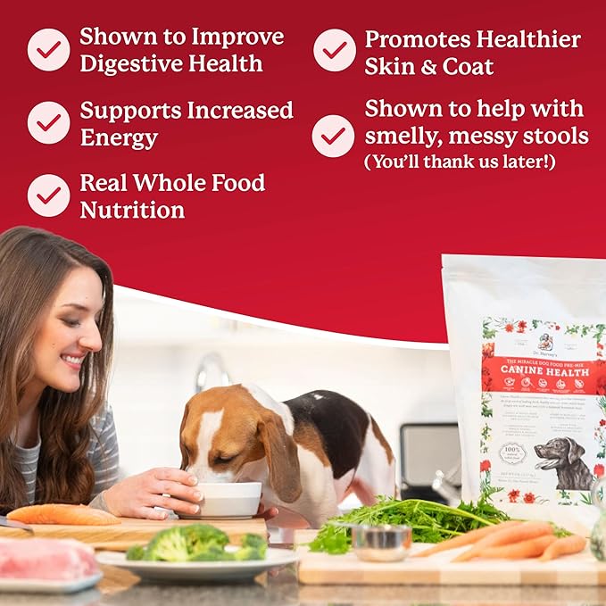 Dr. Harvey's Canine Health Miracle Dog Food, Human Grade Dehydrated Base Mix for Dogs with Organic Whole Grains and Vegetables (Trial Size 6.5 Oz)