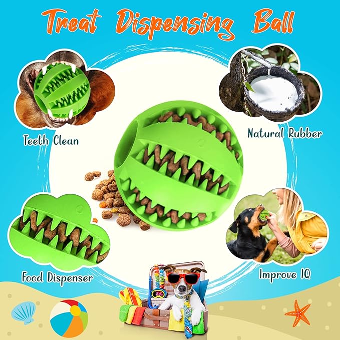 Zeaxuie 9 Pack Luxury Puppy Toys for Teething Small Dogs, Dog Toys with Cute Squeaky Puppy Chew Toys, Treat Ball and More Rope Toys
