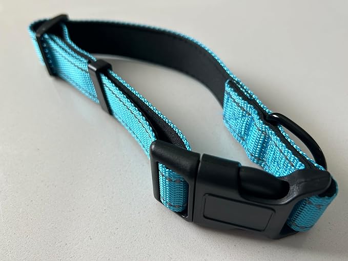 Reflective Dog Collar,Soft Neoprene Padded Breathable Nylon Pet Collar Adjustable
