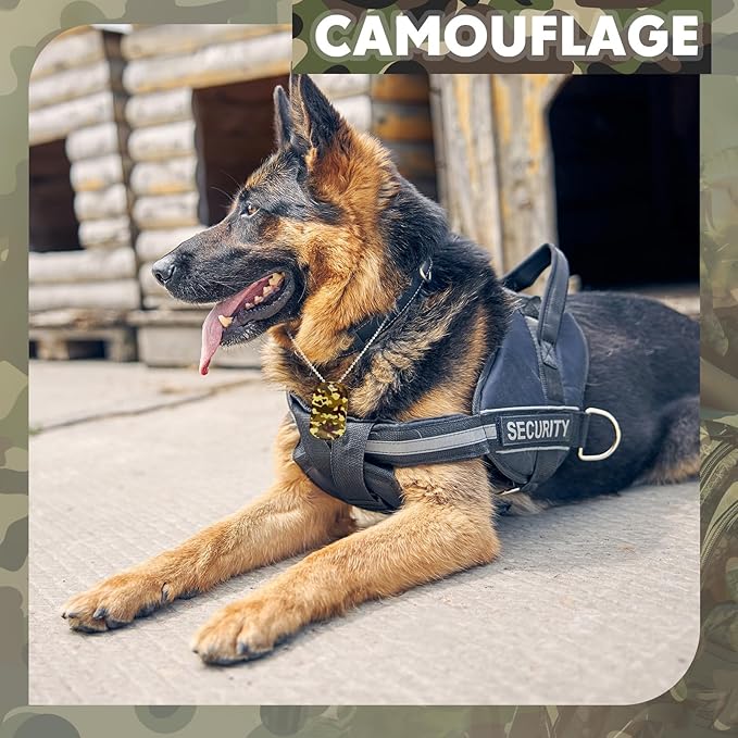 Wonderjune 60 Pack Dog Tag Necklaces Acrylic Dog Tags Military Dog Tags Party Supplies Dog Tags Bulk Include 30 Pcs Dog Tags with 30 Pcs 70cm Long Chains for Soldier Men Dogs(Camouflage)