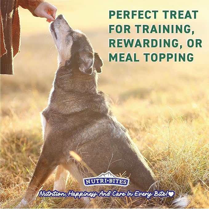 Nutri Bites Freeze Dried Beef Liver Dog & Cat Treats, 4 oz | Healthy Pet Training Treats or Food Topper | All Natural, Single Ingredient, High Protein