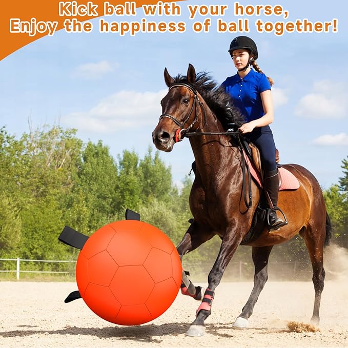 QDAN Herding Ball for Dogs, 25 inch Dog Balls, Giant Dog Toys Horse Toy, Dog Herding Ball for Australian Shepherd, Orange