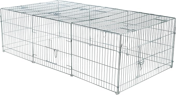 TRIXIE Rabbit Cage - 55 cu. ft., Outdoor Pen Extends Rabbit Hutch and Chicken Coops, Ideal for Small Animals, Bunny, Guinea Pigs, Chickens