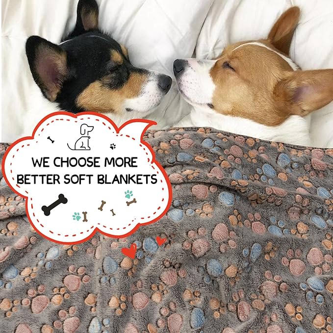 Dog Blankets for Dogs, Large Dog Blanket Dog Cat Soft Fuzzy Blankets Washable,Comfort Flannel Cow Print,Fuzzy Soft Blankets for Dogs,Pet Blanket,Reversible Cow Print,40 x 31 inch