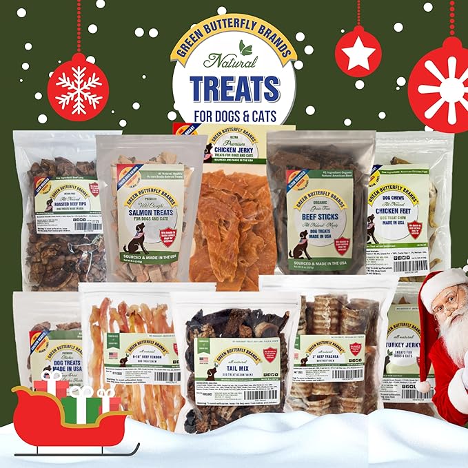 Tail Mix – Dog Treats Made in USA Only – All Natural Beef Bites – 1 Ingredient Grain Free Assortment – Beef Lung, Trachea and Spleen – Dog Treats for Training, 8 Ounces