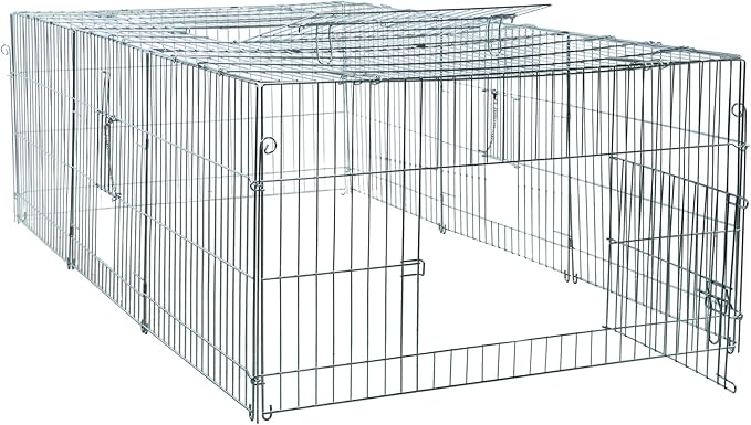 TRIXIE Rabbit Cage - 55 cu. ft., Outdoor Pen Extends Rabbit Hutch and Chicken Coops, Ideal for Small Animals, Bunny, Guinea Pigs, Chickens