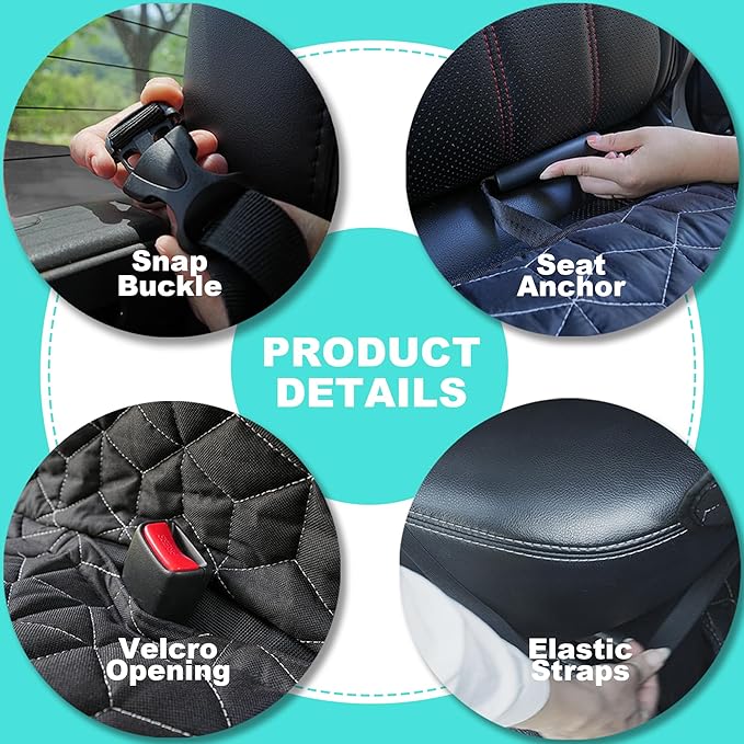 Dog Car Seat Covers for Back Seat Cover, Waterproof Dog Car Seat Cover for Ford Explorer Heavy Duty Non Slip Back Seat Cover for Dogs in Car, Seat Cover for Honda Pilot/Subaru Outback