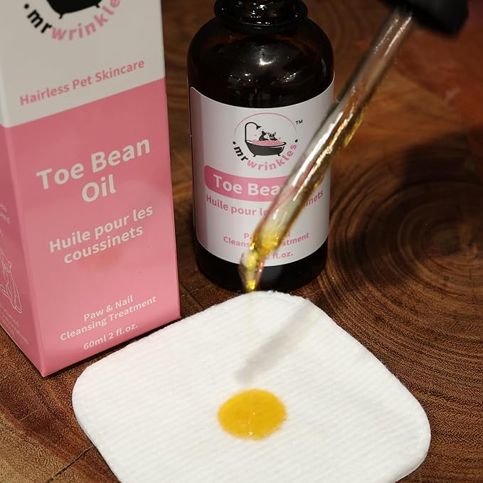 Toe Bean Oil: Premium Paw & Nail Cleansing Treatment, 100% Natural, Safe for All Cats and Dogs, 2 Fl. Oz.