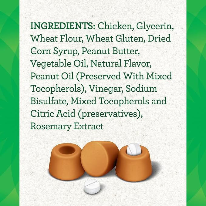 Greenies Pill Pockets Treats for Dogs, 9.6 Ounces, Real Peanut Butter Flavor