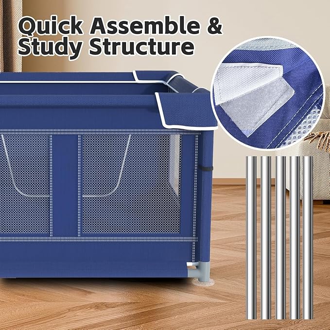 42x42x26 Inches Dog Playpens,Puppy Playpen with Cover for Puppies or Small Dogs, Play Pen Indoors, Dog Fence Pet Playpen for Indoor & Outdoor, Whelping Box for Dogs and Puppies