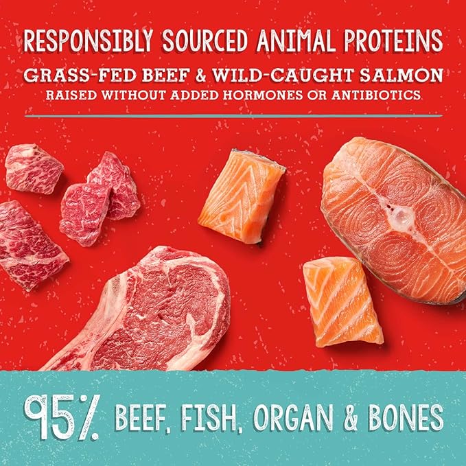 Stella & Chewy's Freeze Dried Raw Meal Mixers – Crafted for Puppies – Grain Free, Protein Rich Perfectly Puppy Beef & Salmon Recipe – 18 oz Bag
