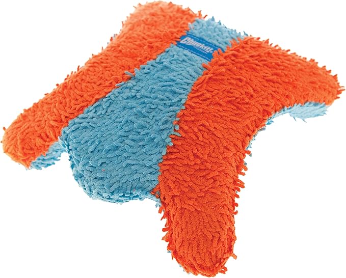 Chuckit! Indoor Fetch Squirrel Dog Toy (9 Inch), Orange and Blue