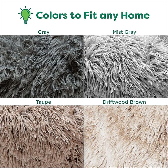 Furhaven Waterproof Throw Blanket for Dogs & Indoor Cats, Washable - Shaggy Plush Calming Long Faux Fur & Velvet Dog Blanket - Driftwood, Small