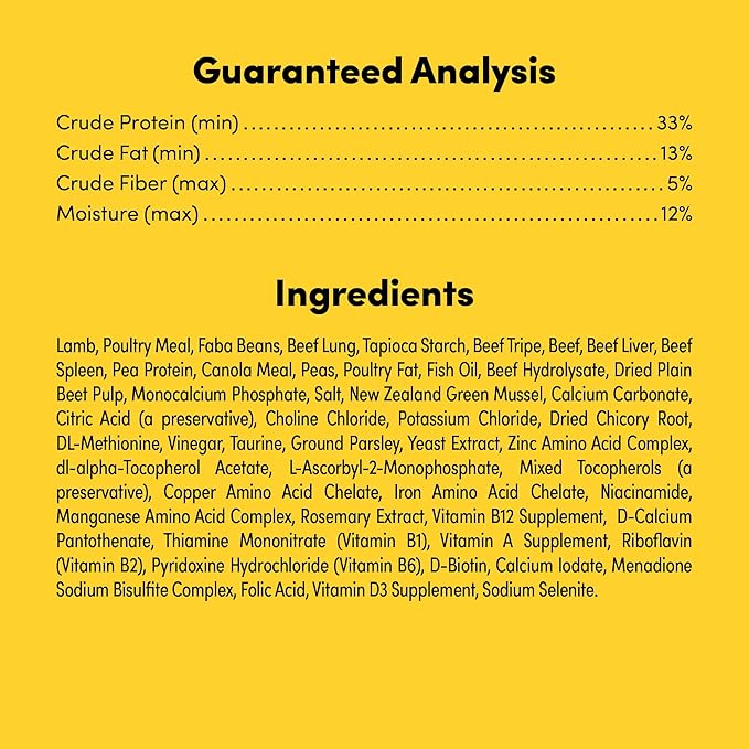 RawMix33 Premium Freeze-Dried Raw Grass-Fed Beef Recipe Dog Food, Protein Rich, Includes Kibble, Non-GMO, No Wheat or Corn, 4.4 lbs