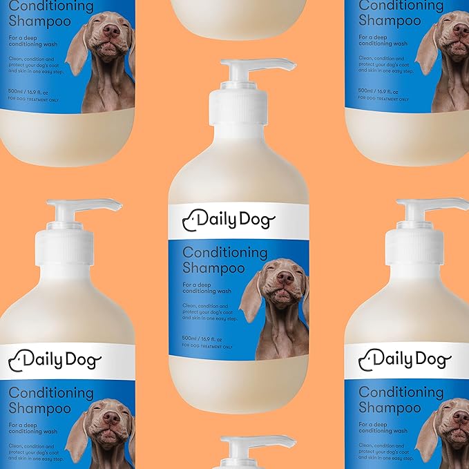 Conditioning Shampoo with Melon Fragrance & Jojoba Oil - Natural Dog Shampoo, Deep Wash to Clean, Condition & Protect Sensitive Skin - 500ml