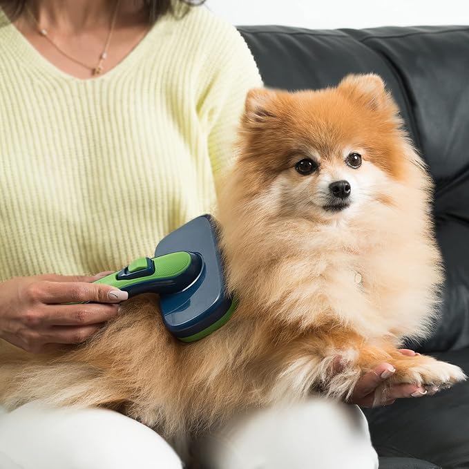 Bonza by Leash Boss Pet Slicker Brush - Long Hair Grooming Tool for Cats and Dogs, Deshedding and Detangling (Large)