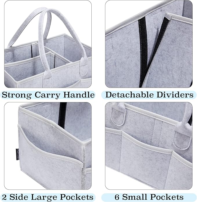 Pet Grooming Tote Bag, Dog Grooming Supplies Organizer Bag, Dog Grooming Bag for Travel Outdoor(Bag ONLY) (Sliver Grey)