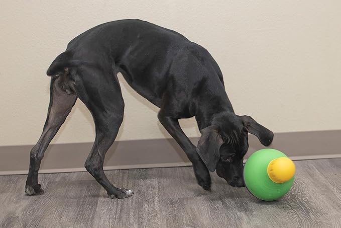 Starmark Bob-A-Lot Interactive Dog Pet Toy, Large, Yellow/Green/Purple