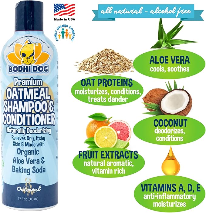Bodhi Dog Oatmeal Shampoo 17oz + Sugar Cookie Cologne 4oz Bundle