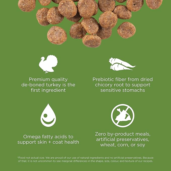 Go! Solutions Sensitivities Limited Ingredient, Grain-Free Dry Dog Food, Turkey Recipe for Sensitive Stomach, 12 lb Bag