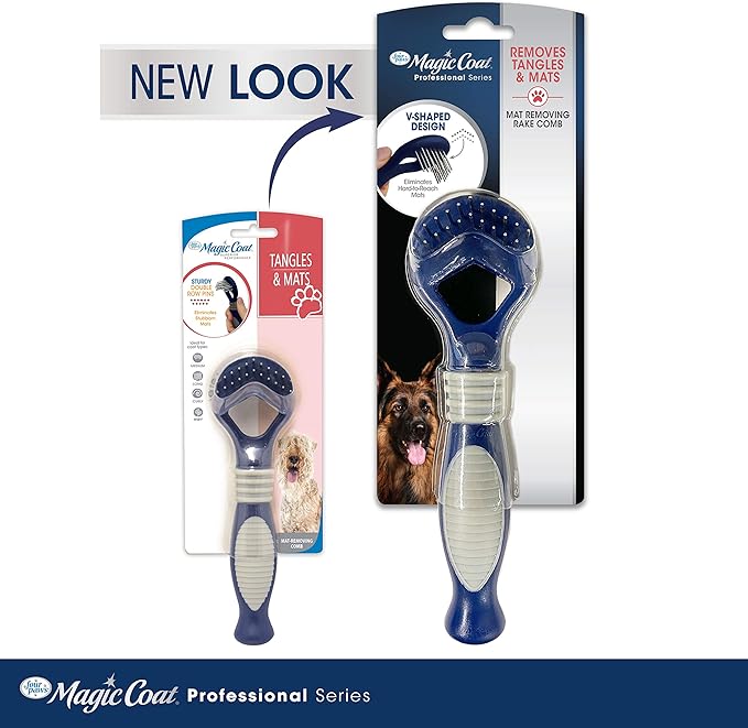 Four Paws Magic Coat Professional Series Mat Removing Dog Rake Comb