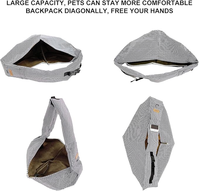 pet Carrier Comfortable pet Sling Backpack for Small Dogs and Puppy Adjustable Shoulder Strap pet Sling Carrier,Fit 7~15lb Cats&Small Dogs