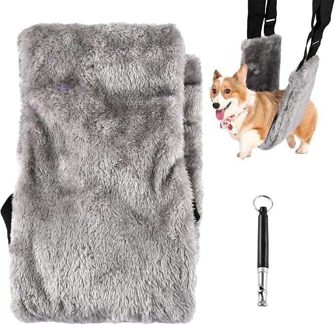Dog Sling with Stainless Steel Pet Whistle, Dog Lifter for Large Elderly Dogs, Dog Support Harness for Back Legs, with Adjustable Japanese Buckle(Size:M)