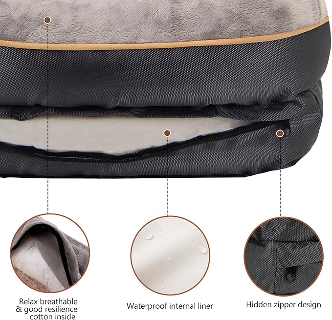 JOYELF X-Large Memory Foam Dog Bed, Orthopedic Dog Bed & Sofa with Removable Washable Cover Dog Sleeper for Large Dogs
