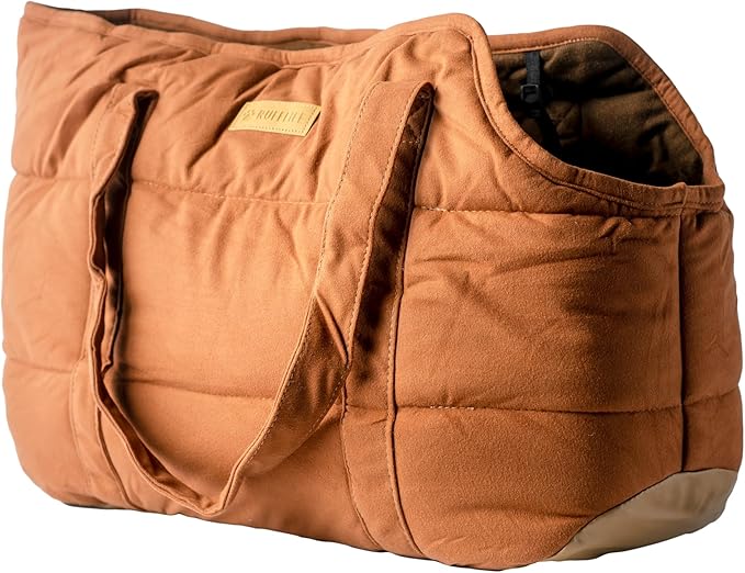 Purse Carrier for Small Dogs, Cozy Plush Pet Carrier Purse, Secure Harness Clip, Lightweight Dog Tote Bag Carrier for Small Dogs and Puppies
