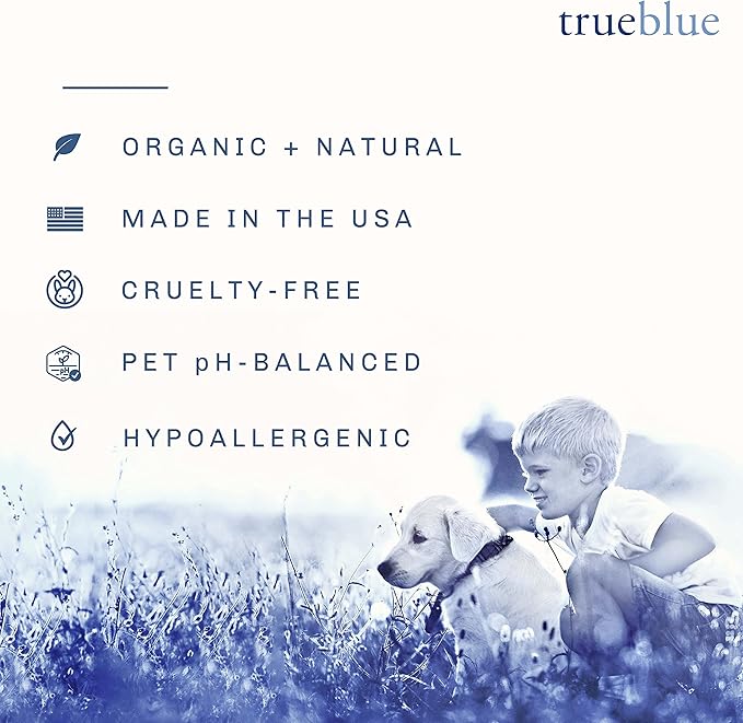 TrueBlue Lavender & Olive Extract Easy Comb Dog Hair Detangling Spray – Detangles, Conditions Coats for Dogs, Puppies, Cats – Moisturizing, Toxin Free, Natural Botanical Blend – 8.7 Fl. Oz.