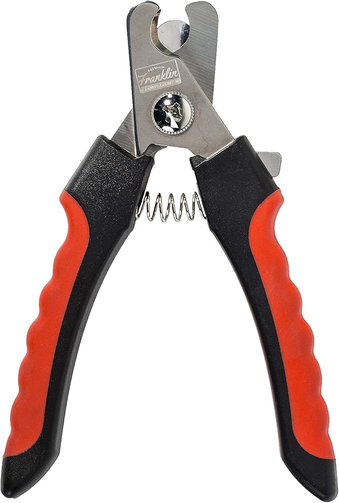 Franklin Sports Pet Supply – Dog & Cat Nail Clippers with Safety Guard – Grooming – Stainless Steel – Professional Grade